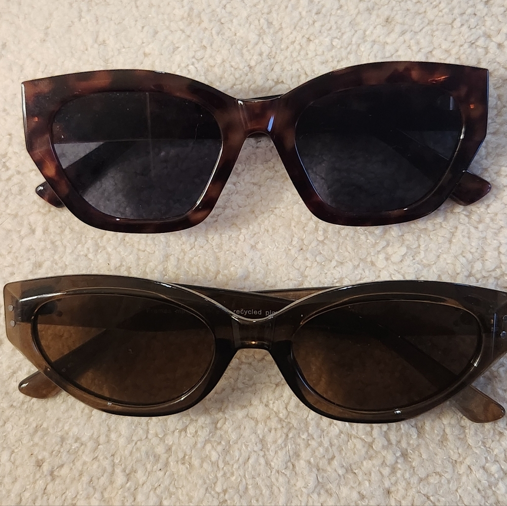 Tortoise Shell and Black Sunglasses Set